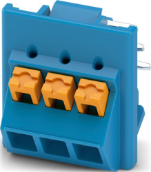 PCB terminal, 3 pole, pitch 5 mm, AWG 24-14, 18 A, push-in, blue, 1477220