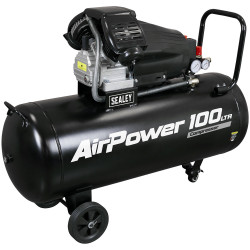 Sealey SAC10030VA 100L V-Twin Direct Drive Air Compressor 3hp
