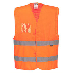 Hi Viz Mesh Jacket In Orange Small to Me