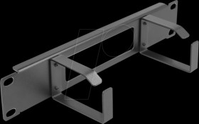 66654 10" Cable Management Routing Panel opening 2 hooks 1U black