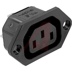 Złącze IEC IEC F Montaż na panelu Żeński 10A Proste liczba bezp None Lutowane Schurter
