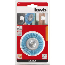 kwb 604310 disc brush Grinding nylon 75mm dia E6.3 shaft for Metal/wood