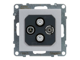 SUNO Gniazdo antenowe TV-R-2xSAT - końcowe - 1.5dB aluminium 721370 LEGRAND