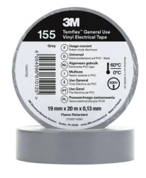 Taśma izolacyjna 19mm x 20m PCW Temflex 155 szary 7100184740