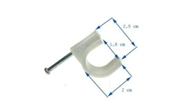 Uchwyt Kabla Okrągły 18Mm Kn-18 Biały