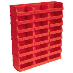 Sealey TPS124R Plastic Storage Bin 103 x 85 x 53mm - Red Pack of 24