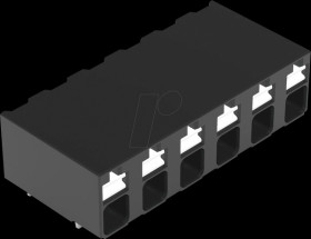 2086-3206 THR PCB terminal block, push-button, 1.5 mm², 6-pin