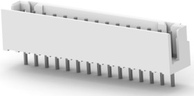 Pin header, 15 pole, pitch 2 mm, straight, natural, 1-292132-5