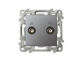 SZAFIR Gniazdo RTV zakończeniowe 10-dB szary mat GPA-10ZPZ/m/70 OSPEL