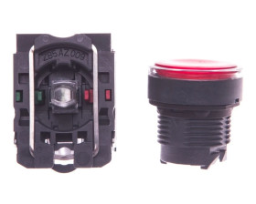 Przycisk sterowniczy 22mm czerwony z samopowrotem z podświetleniem 1Z 1R XB5AW34B5