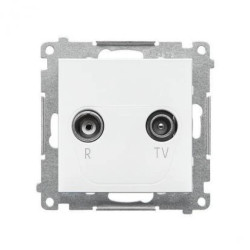 Simon 55 Gniazdo antenowe R-TV końcowe separowane (moduł). 1x Wejście: 5÷862 MHz Biały mat TAK.01/111
