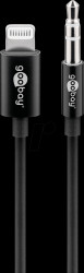 66805 Lightning audio connection cable, (3.5 mm), 1 m black