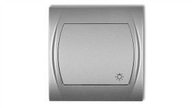 Logo Przycisk /Światło/ Podświetlany Srebrny Metalik 7Lwp-5L