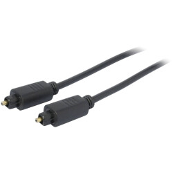 Kash 30L509 Toslink Digital Audio Cable 2.00m Black Gold Plated Connectors