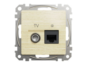 SEDNA DESIGN & ELEMENTS Gniazdo komputerowe-TV (kat.6 UTP) brzoza SDD180469T SCHNEIDER ELECTRIC