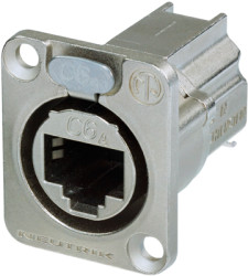 Socket, RJ45, 8 pole, 8P8C, Cat 6A, IDC connection, PCB mounting, NE8FDX-Y6