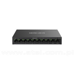 TP-Link Mercusys MS110CMP, Switch niezarządzalny, 10x 10/100 RJ-45, 2x 1G RJ-45, PoE+, desktop