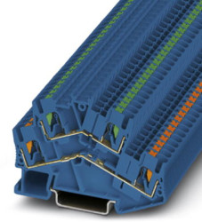 Double level terminal, push-in connection, 0.14-4.0 mm², 4 pole, 22 A, 6 kV, blue, 3209612
