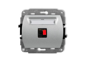 TREND Gniazdo głośnikowe pojedyncze srebrny metalik 7GG-1 KARLIK