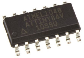Mikrokontroler Microchip ATtiny84 SOIC 14-pinowy Montaż powierzchniowy AVR 8 kB 8bit CAN: 10MHz RAM:512 B Ethernet: