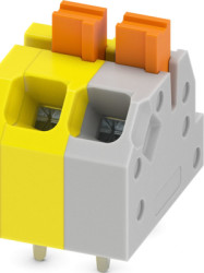 PCB terminal, 2 pole, pitch 3.5 mm, AWG 24-16, 16 A, push-in, multicoloured, 1730381