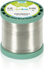 Solder, lead-free, SAC (Sn96.5Ag3.0Cu0.5), Ø 0.5 mm, 0.25 kg, 51760520