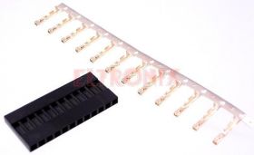 OBUDOWA ML12S+STYKI ZŁOCONE 1X12 RASTER 2.54MM