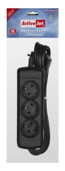Przedłużacz Activejet 3GNU - 3M - C (3m kolor czarny)