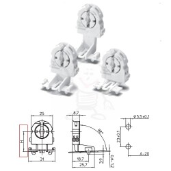 G13 VS 23360 oprawka T8 H=30mm