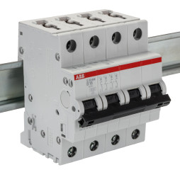 Wyłącznik nadprądowy MCB, Typ B, 4-biegunowy, 16A, 400V, na szynę DIN, ABB S204M-B16, S200M
