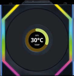 12SLLCD1W1B Lian Li Wireless LCD fan, ARGB, PWM, 120 mm, black