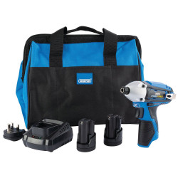 Draper 99724 Storm Force&#xAE; 10.8V Impact Driver Kit (2x 1.5Ah, Charger &amp; Bag)