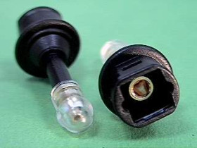 Przejście gniazdo TOSLINK - wtyk JACK 3.5 optyczny