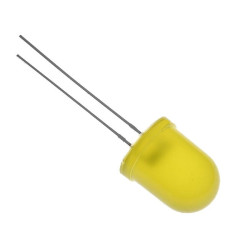 DIODA LED 10mm ŻÓŁTA 220mcd 60st. DYFUZYJNA