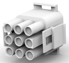 Obudowa złącza 9-pinowe 3-rzędowe raster: 6.35mm TE Connectivity Męski Montaż na kablu Universal MATE-N-LOK Złącze