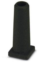 Cable grommet, cable Ø 7.6 mm, L 28 mm, black, 1419794