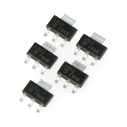 Stabilizator LDO 3,3V LM1117MP - SMD SOT223 - 5szt.