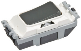 Przełącznik kołyskowy Zatrzaskowy Nie 20 A przy 250 V AC DPST Szary MK Electric