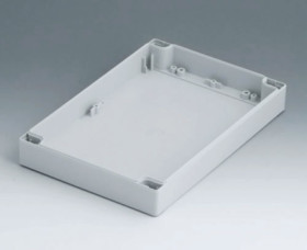 ABS enclosure shell, (L x W x H) 240 x 160 x 30 mm, light gray (RAL 7035), C0162401