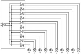 1 to 10 LVDS data/clock distributor with failsafe