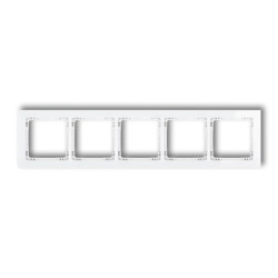 DECO Ramka pięciokrotna - efekt szkła (ramka: biała spód: biały) biały 0-0-DRS-5