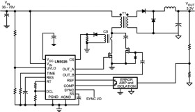 100-V active clamp current mode PWM controller with P or N-channel clamp FET and CS restart timer