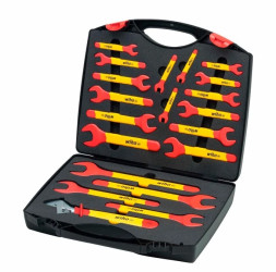 Zestaw kluczy płaskich izolowanych 6-32mm 20cz. jednostronne w walizce 43022