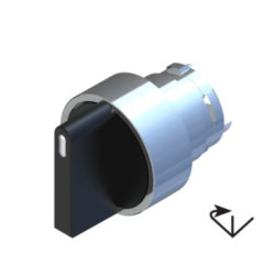 Głowice przełączników wyboru 3-pozycyjny wycięcie: 22.5mm Sprężyna powrotna od lewej strony IP65 RS PRO Czarny