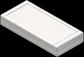 ABS enclosure, battery compartment 2 x AA/1 x 9V, (L x W x H) 200 x 94 x 31.5 mm, white (RAL 9002), IP54, TBL-2B.7