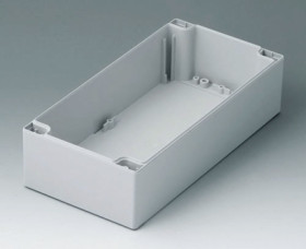 ABS enclosure shell, (L x W x H) 240 x 120 x 60 mm, light gray (RAL 7035), C2122401