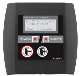 Rejestrator czasu pracy z WiFi - Inveo RFID RCP2