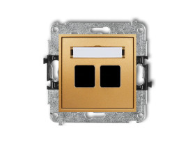 MINI Gniazdo multimedialne podwójne bez modułu (standard Keystone) złoty 29MGM-2P KARLIK