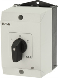 Reversing switch, rotary actuator, 3 pole, 32 A, (W x H x D) 100 x 127 x 181 mm, surface mounting, 207188