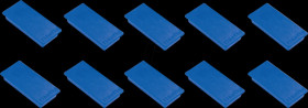 HM2350 03 Magnets, 23x50 mm, blue, 10 pieces